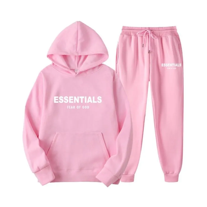 Essentials Hoodie Fear of God Pink TrackSuit